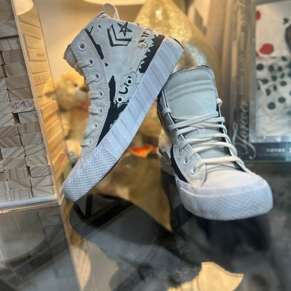 Blk/Wht Converse Unt1tl3d 'Script Print - Classic… - image 2